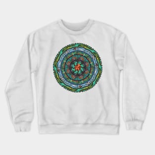 Sea Mandala -dark blue Crewneck Sweatshirt